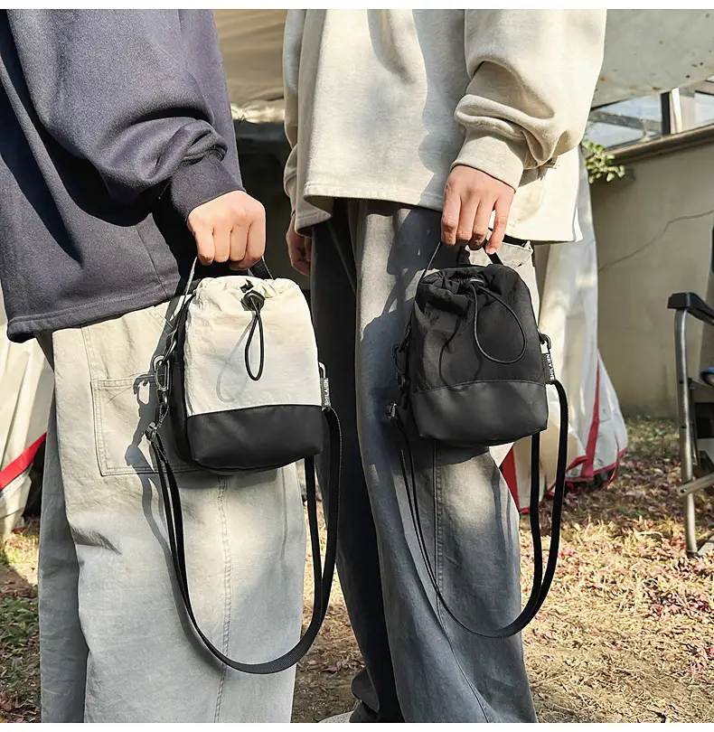 Crossbody Mobile Phone Bag with Water Cup & Drawstring Closure — feature 12