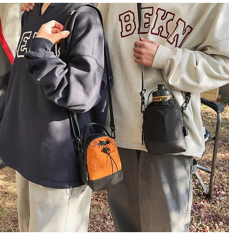 Crossbody Mobile Phone Bag with Water Cup & Drawstring Closure — feature 16