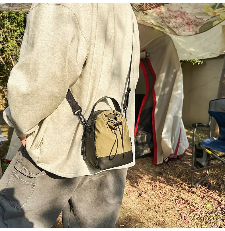 Crossbody Mobile Phone Bag with Water Cup & Drawstring Closure — feature 22