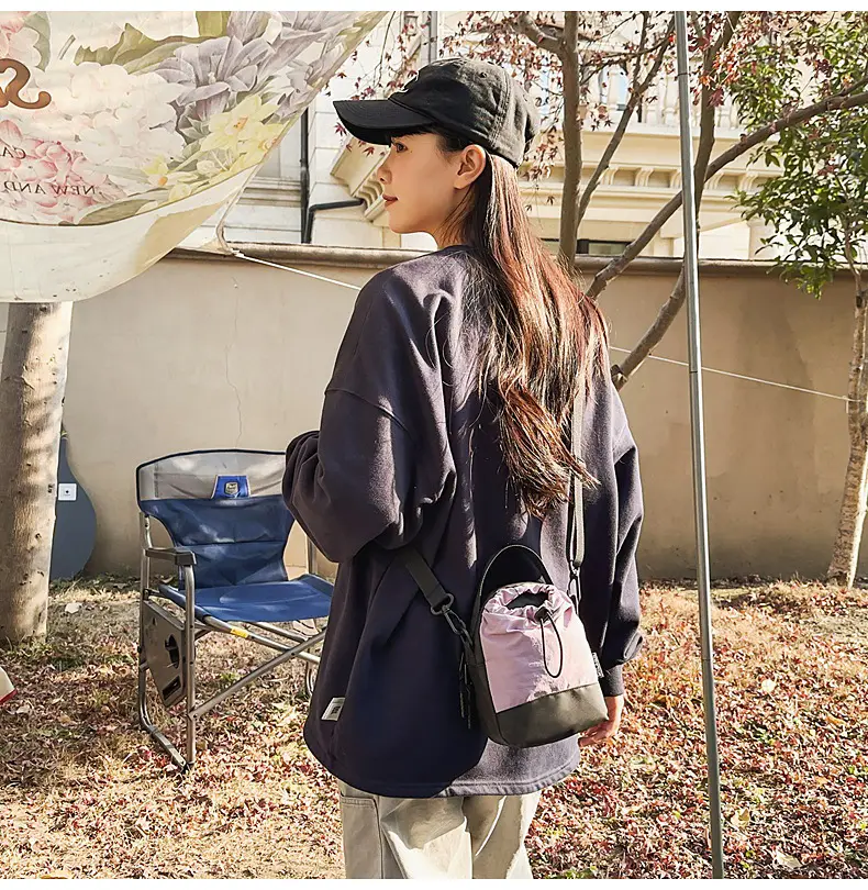 Crossbody Mobile Phone Bag with Water Cup & Drawstring Closure — feature 28