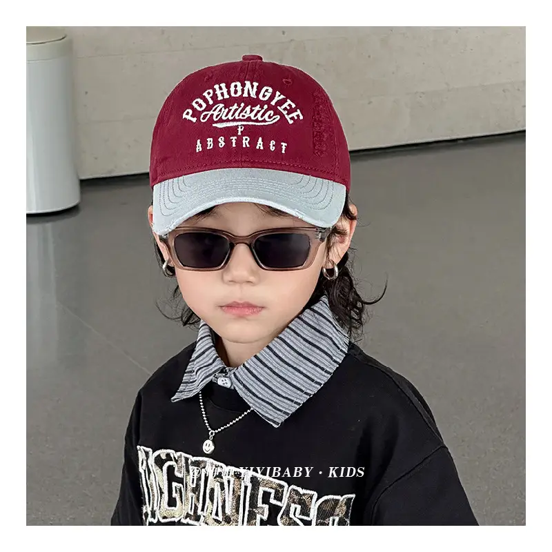 Children's Black Piphonite Artist Cap Baby Sunshade Baseball Cap - Image 8