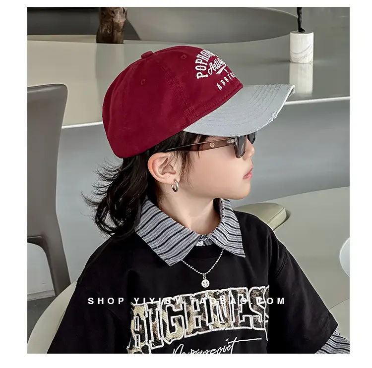 Children's Black Piphonite Artist Cap Baby Sunshade Baseball Cap — feature 7