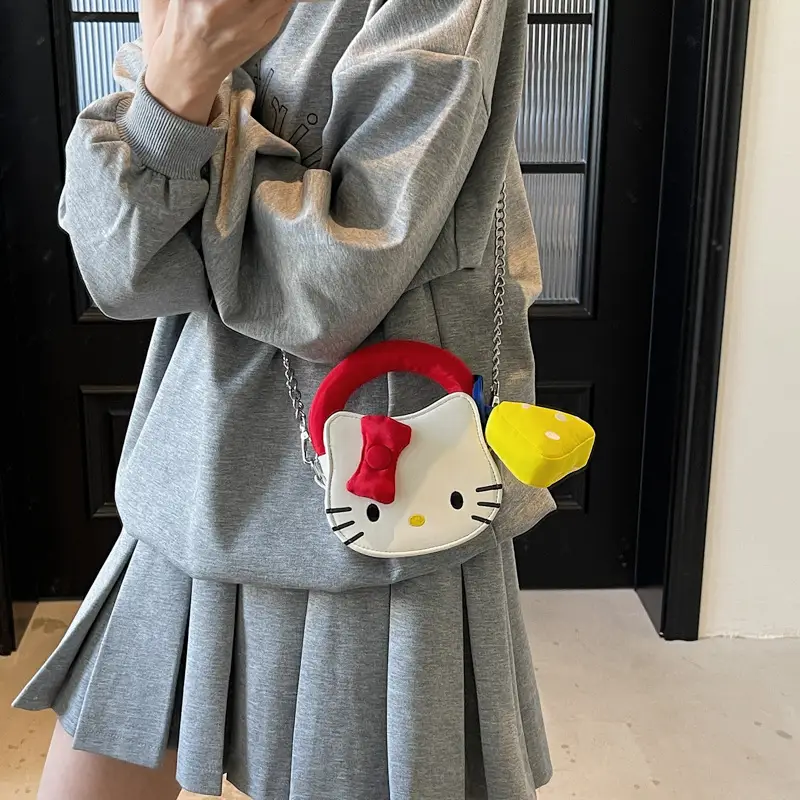 Hello Kitty Mini Shoulder Bag Red Blue Yellow Cartoon Design - Image 7