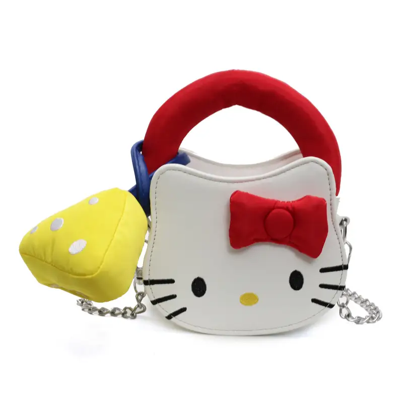Hello Kitty Mini Shoulder Bag Red Blue Yellow Cartoon Design - Image 2