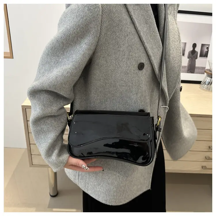Women's Red Glossy Shoulder Crossbody Bag 2025 — feature 16