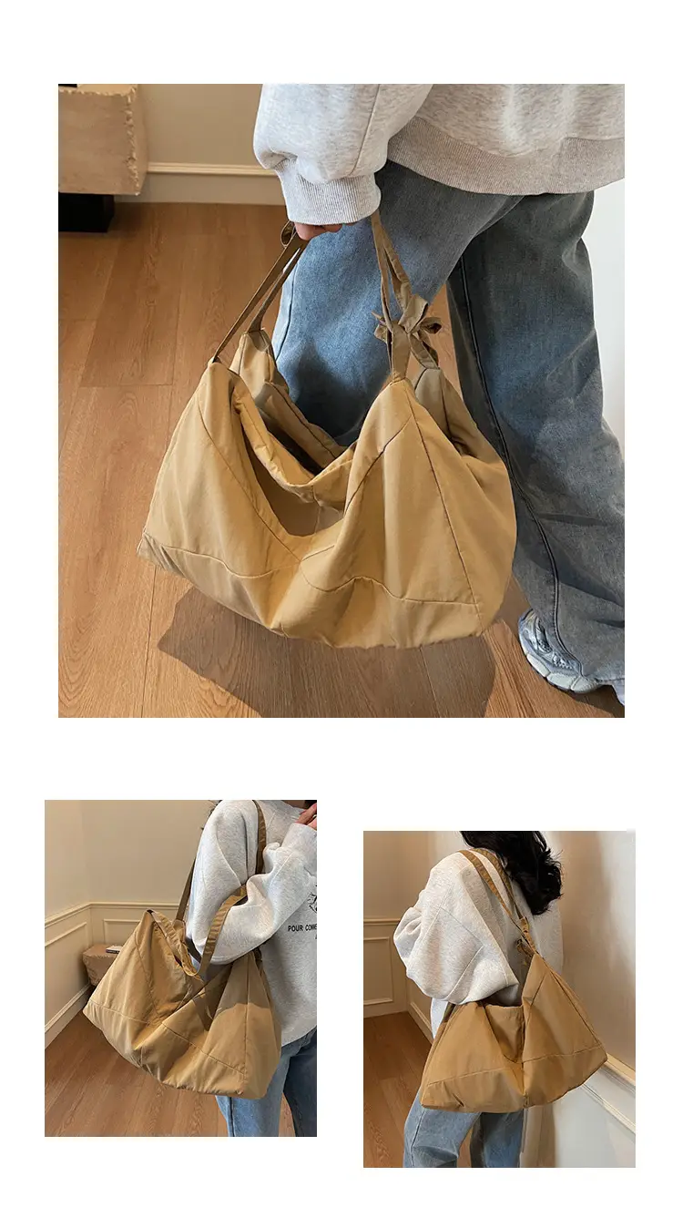 Blue Nylon Tote Bag for Women, Large Capacity, Casual Commute — feature 11