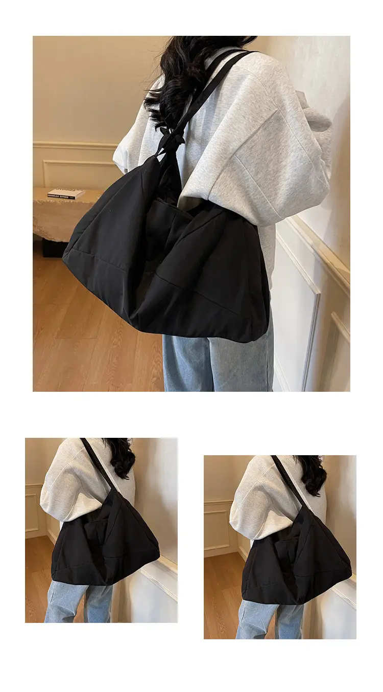 Blue Nylon Tote Bag for Women, Large Capacity, Casual Commute — feature 14