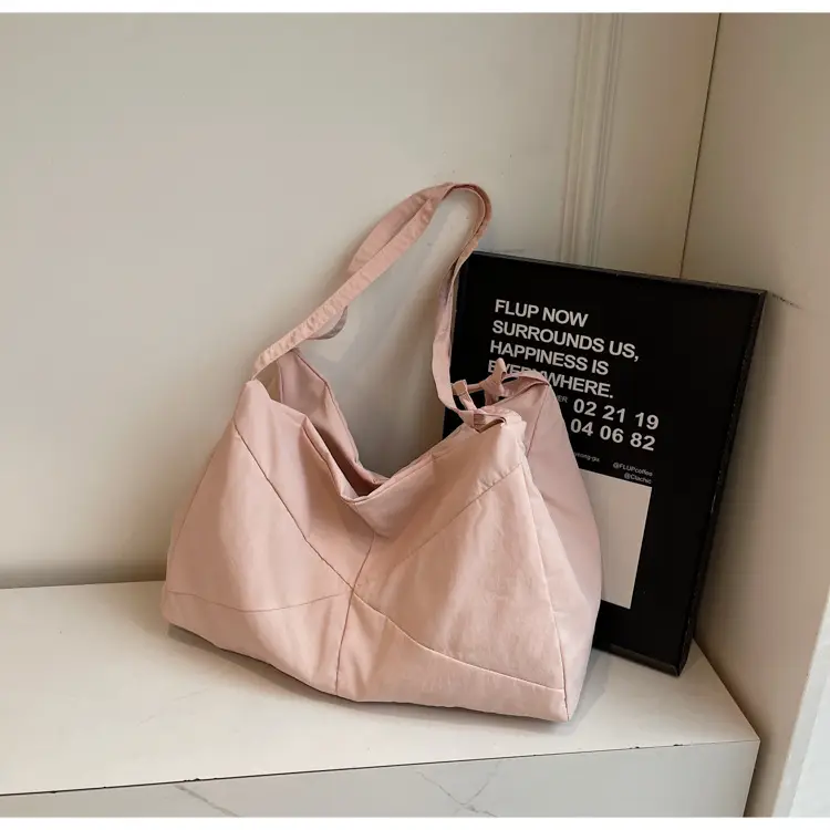 Blue Nylon Tote Bag for Women, Large Capacity, Casual Commute — feature 19