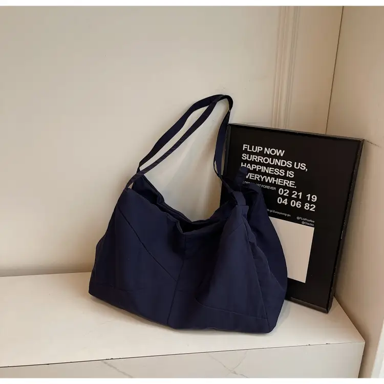 Blue Nylon Tote Bag for Women, Large Capacity, Casual Commute — feature 21