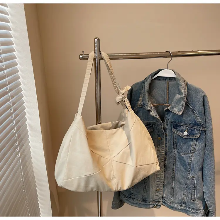 Blue Nylon Tote Bag for Women, Large Capacity, Casual Commute — feature 23