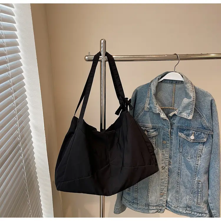 Blue Nylon Tote Bag for Women, Large Capacity, Casual Commute — feature 26