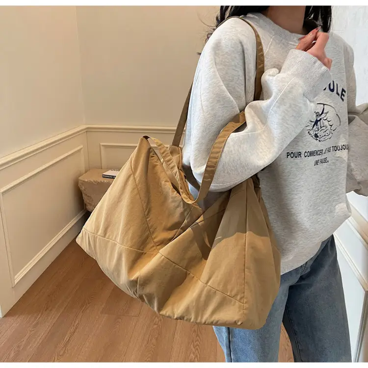 Blue Nylon Tote Bag for Women, Large Capacity, Casual Commute — feature 29