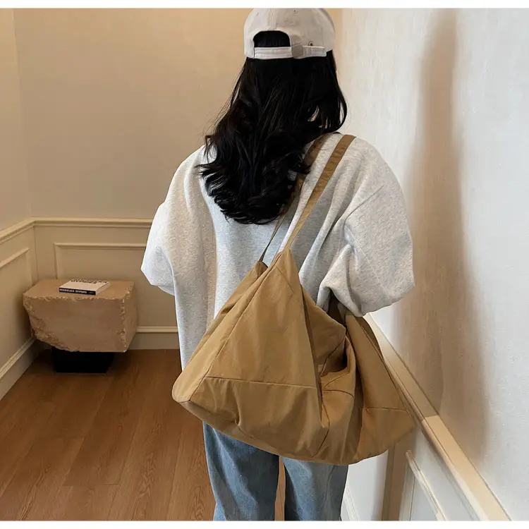 Blue Nylon Tote Bag for Women, Large Capacity, Casual Commute — feature 30