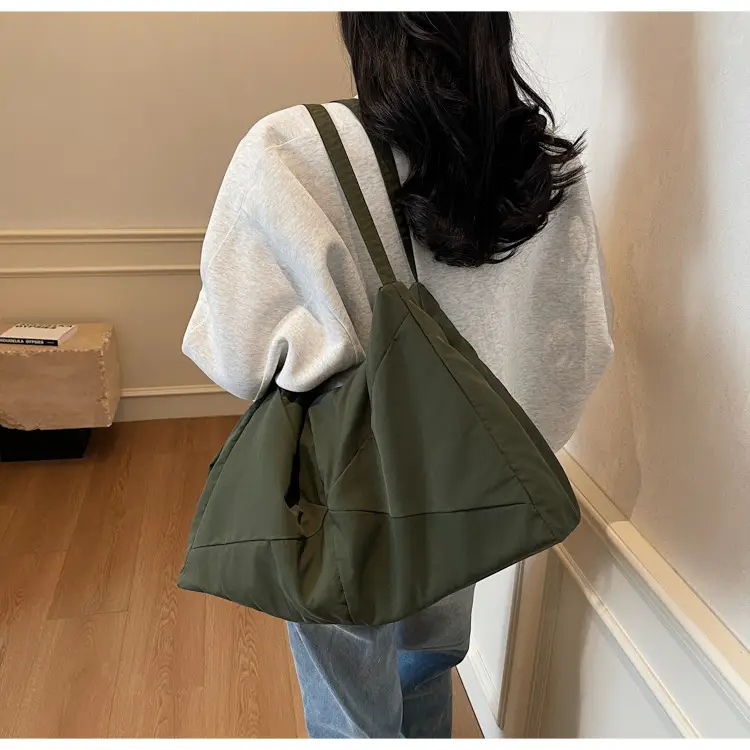 Blue Nylon Tote Bag for Women, Large Capacity, Casual Commute — feature 31