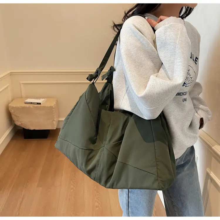 Blue Nylon Tote Bag for Women, Large Capacity, Casual Commute — feature 32