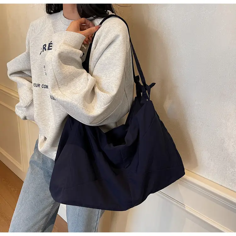 Blue Nylon Tote Bag for Women, Large Capacity, Casual Commute — feature 34