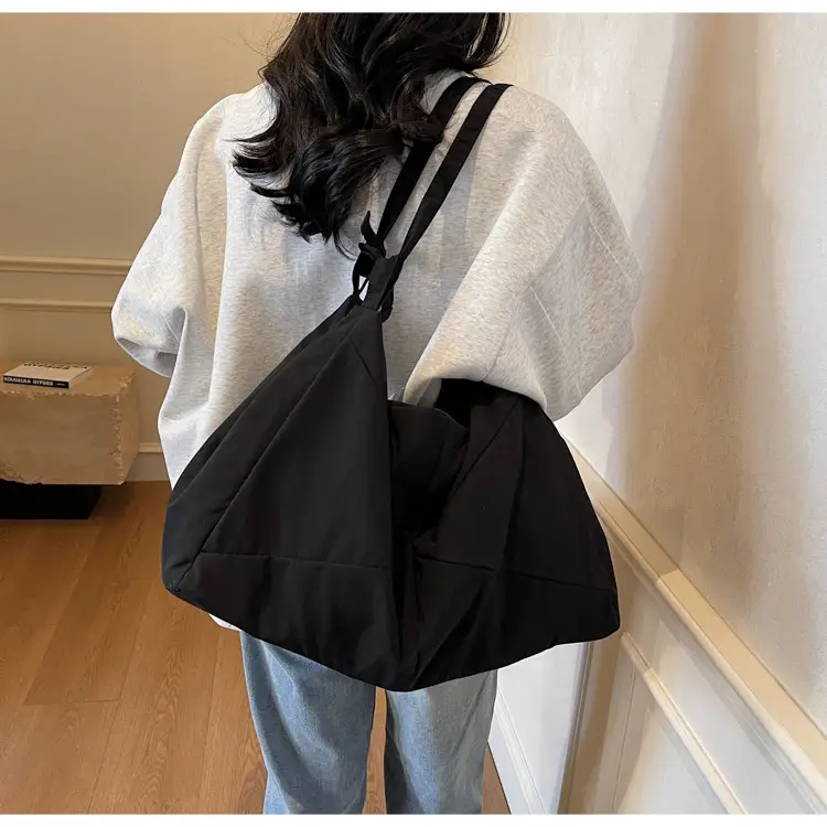 Blue Nylon Tote Bag for Women, Large Capacity, Casual Commute — feature 35