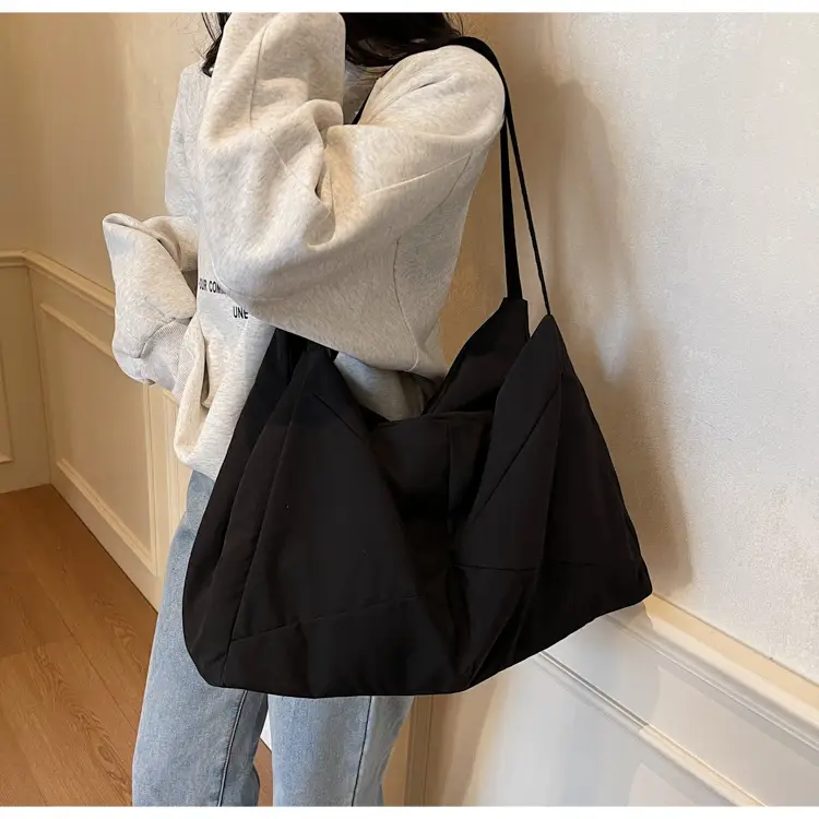Blue Nylon Tote Bag for Women, Large Capacity, Casual Commute — feature 36