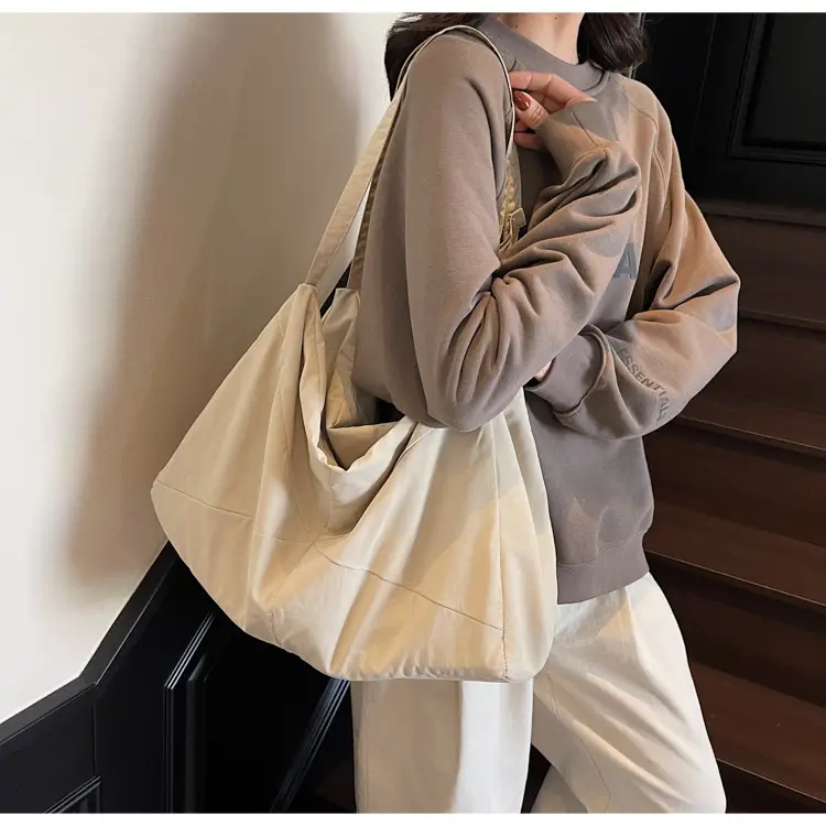 Blue Nylon Tote Bag for Women, Large Capacity, Casual Commute — feature 37