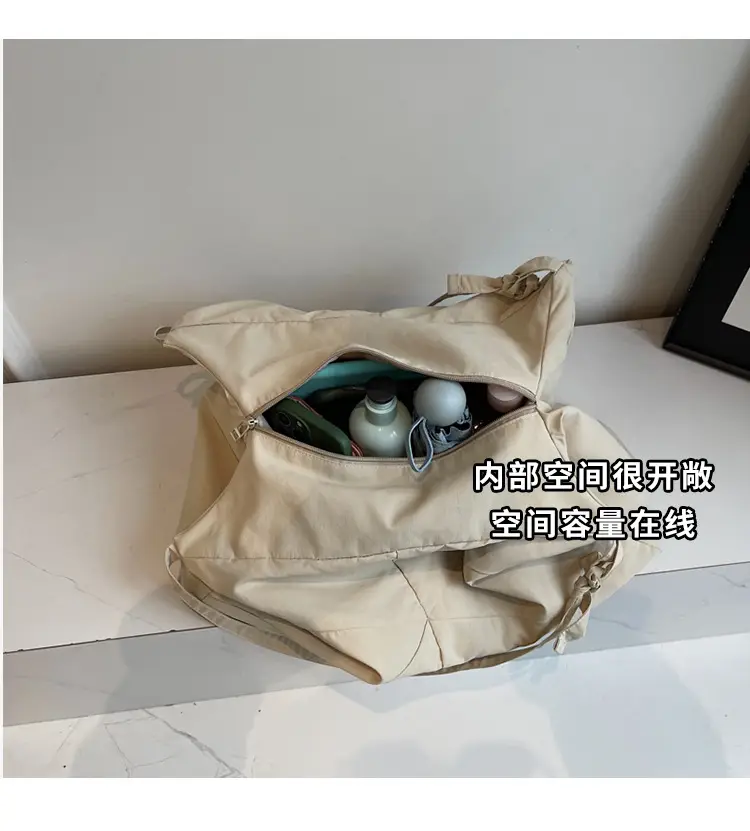 Blue Nylon Tote Bag for Women, Large Capacity, Casual Commute — feature 8