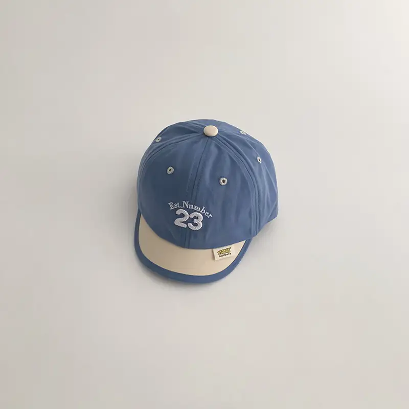 Blue Fila Kids Baseball Cap with Short Brim - Image 5