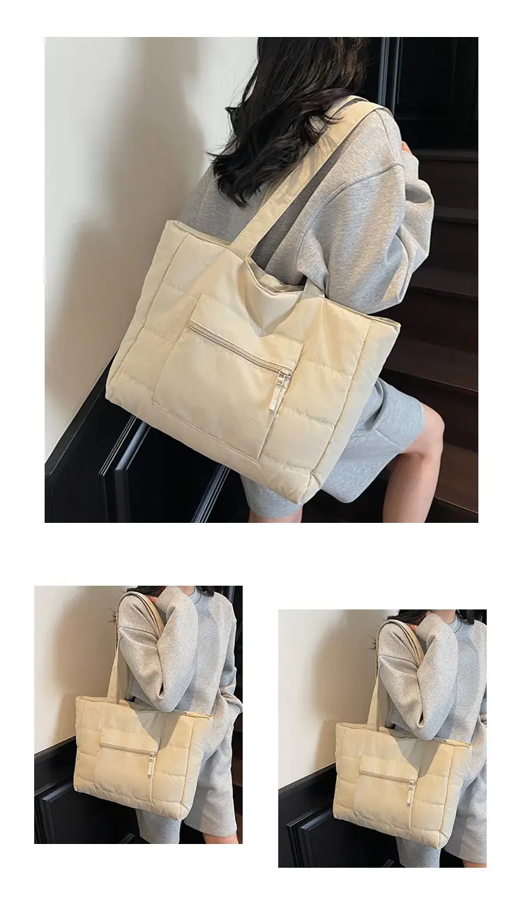 Navy Blue Large Capacity Shoulder Bag for Women — feature 12