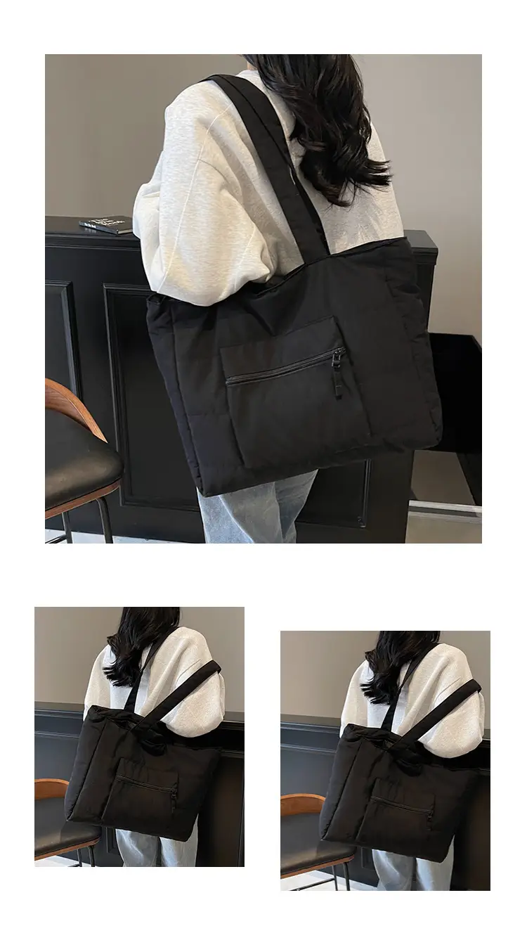 Navy Blue Large Capacity Shoulder Bag for Women — feature 15