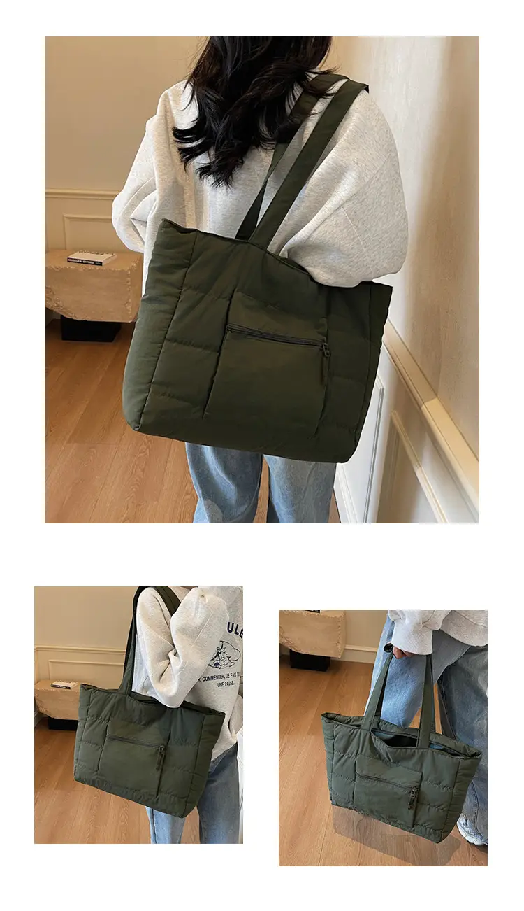 Navy Blue Large Capacity Shoulder Bag for Women — feature 16