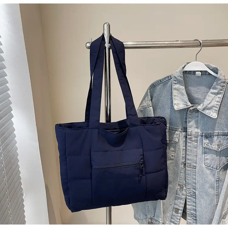 Navy Blue Large Capacity Shoulder Bag for Women — feature 21