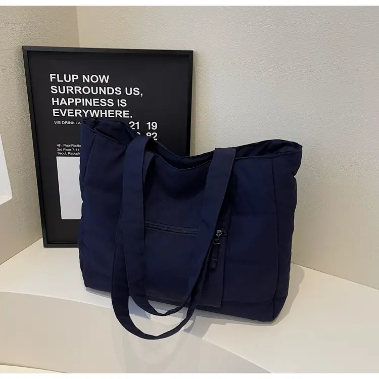 Navy Blue Large Capacity Shoulder Bag for Women — feature 25