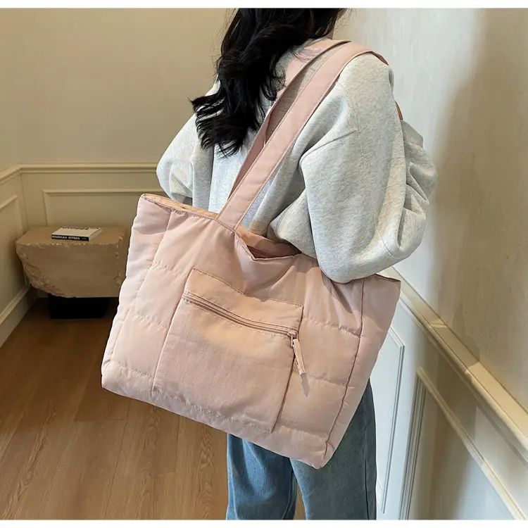 Navy Blue Large Capacity Shoulder Bag for Women — feature 31