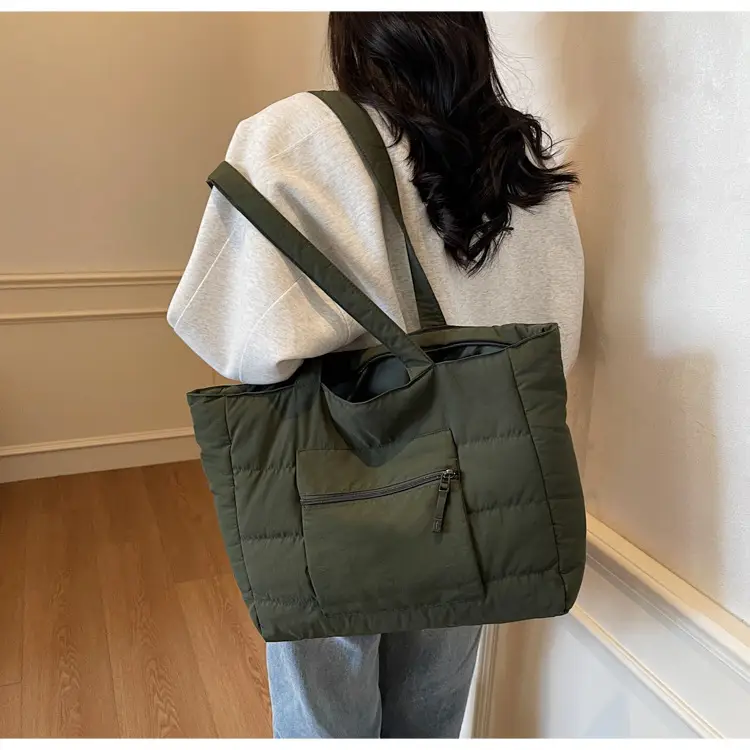 Navy Blue Large Capacity Shoulder Bag for Women — feature 32