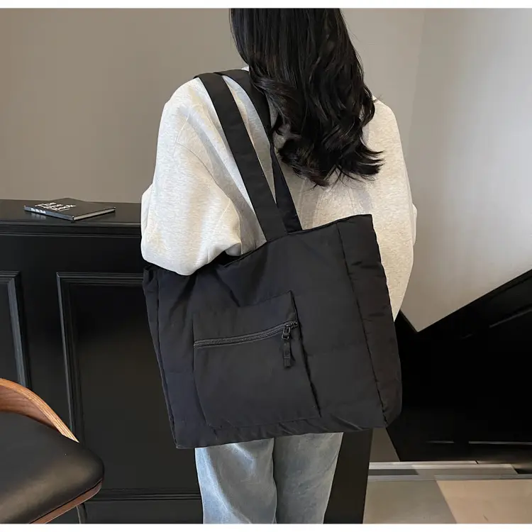 Navy Blue Large Capacity Shoulder Bag for Women — feature 34