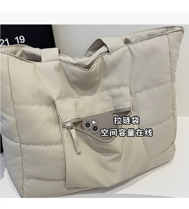 Navy Blue Large Capacity Shoulder Bag for Women — feature 7