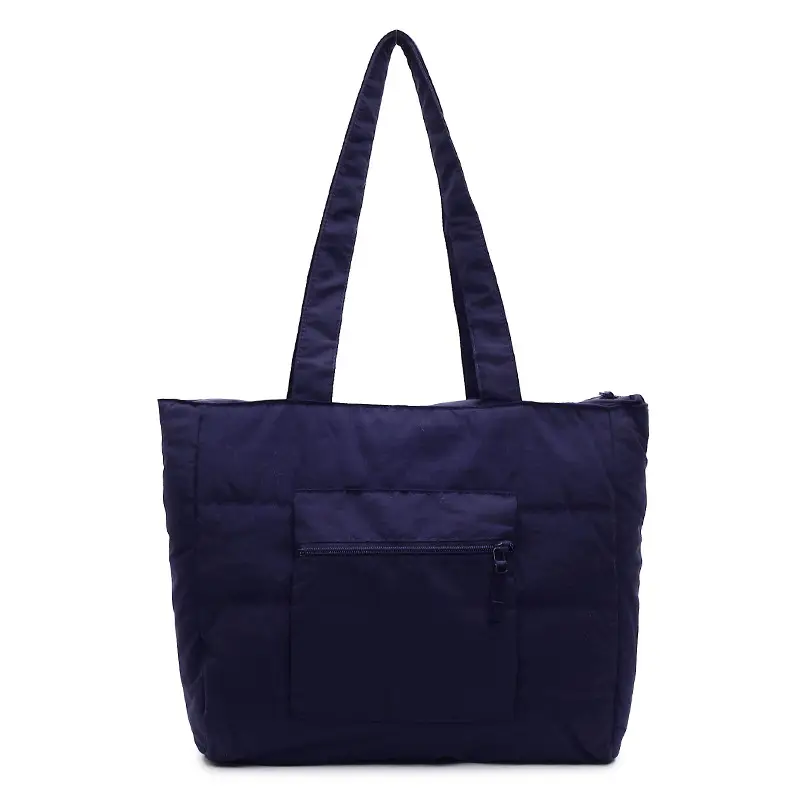 Navy Blue Large Capacity Shoulder Bag for Women - Image 3