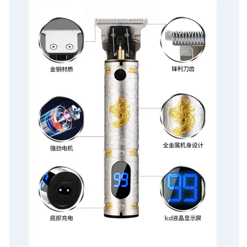 Electric Hair Clipper with 5 Blades & USB Charging - Image 39
