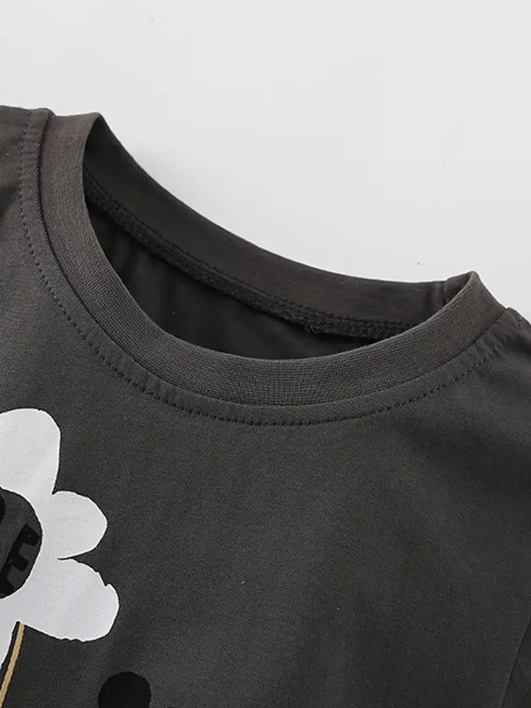 Malwee Boys T-Shirt Black Summer Round Neck Short Sleeve