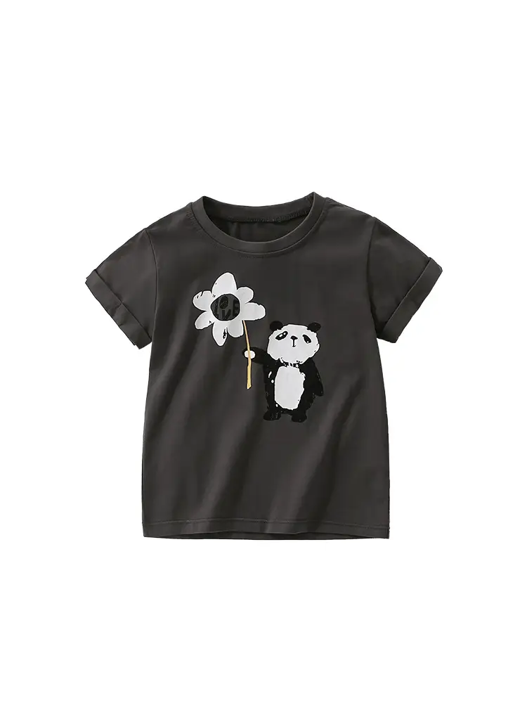 Malwee Boys T-Shirt Black Summer Round Neck Short Sleeve