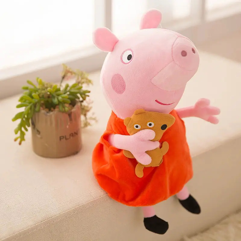 Cute Piggy Plush Toy Paige Doll Family of Four Children Birthday Gift George Doll Sleeping Doll