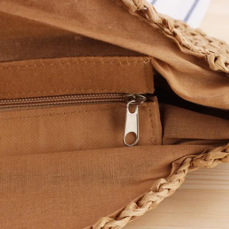 Handmade Straw Woven Bag Summer New Round Casual Woven Bag Bohemian Beach Portable Shoulder Paper Woven Bag — feature 5