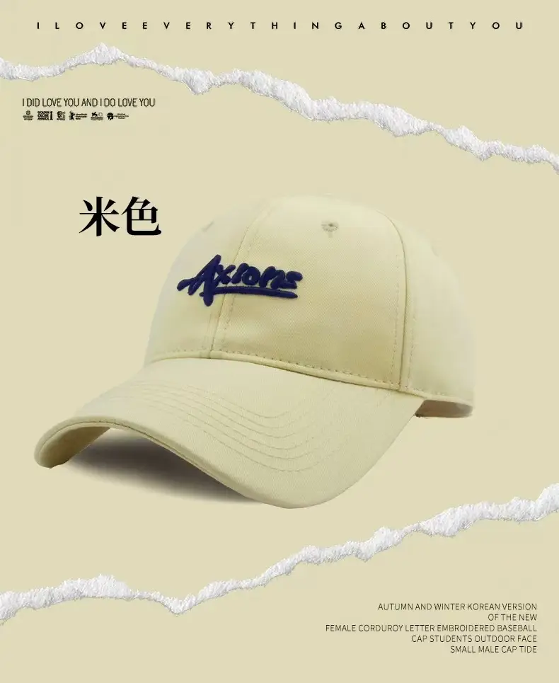 Women Korean Letter Cap Navy Baseball — feature 11