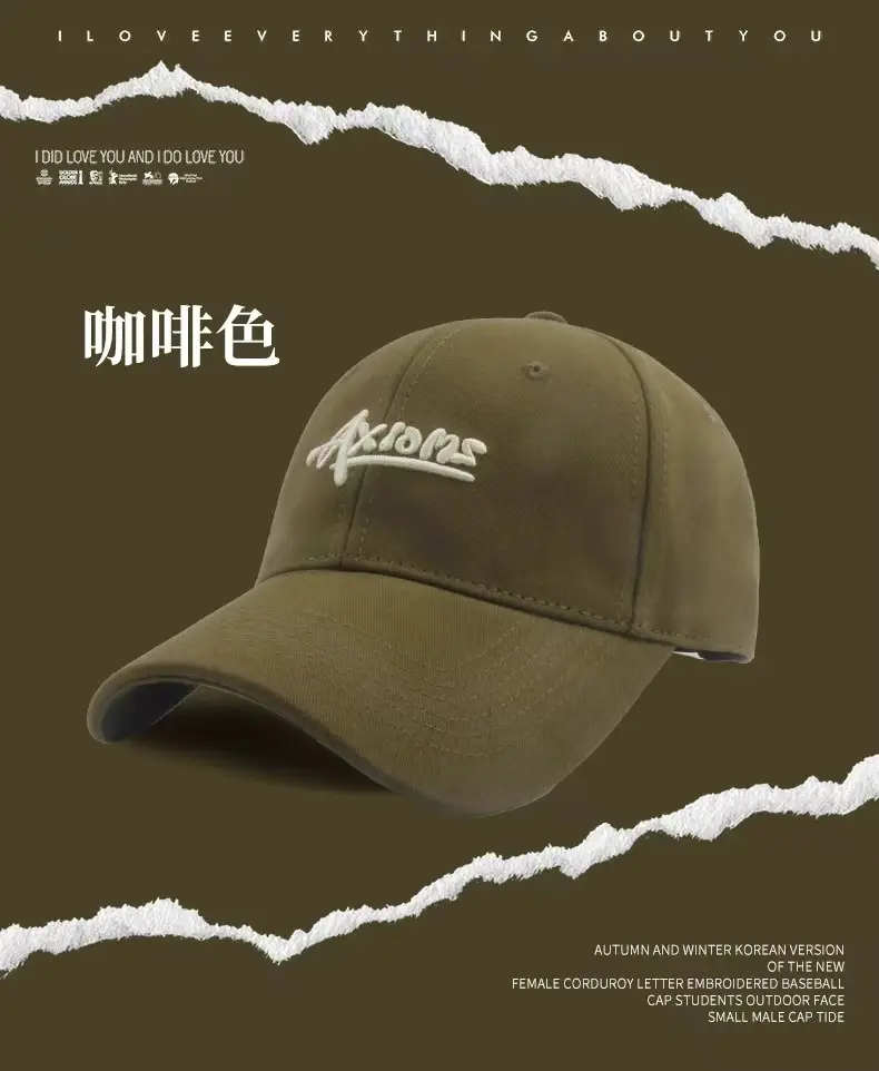 Women Korean Letter Cap Navy Baseball — feature 13