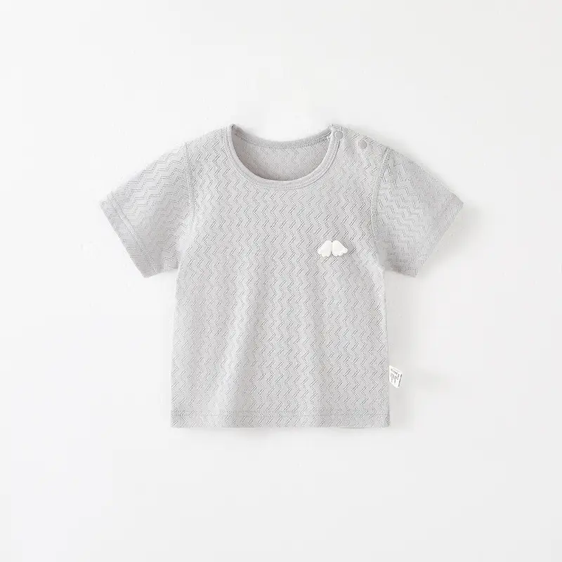 Baby Embroidered T-Shirt Cotton Summer Top for Boys Girls