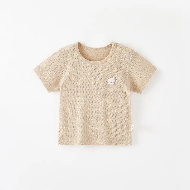 Baby Embroidered T-Shirt Cotton Summer Top for Boys Girls