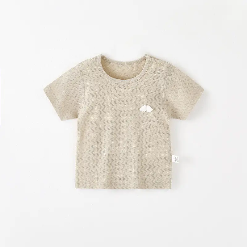 Baby Embroidered T-Shirt Cotton Summer Top for Boys Girls