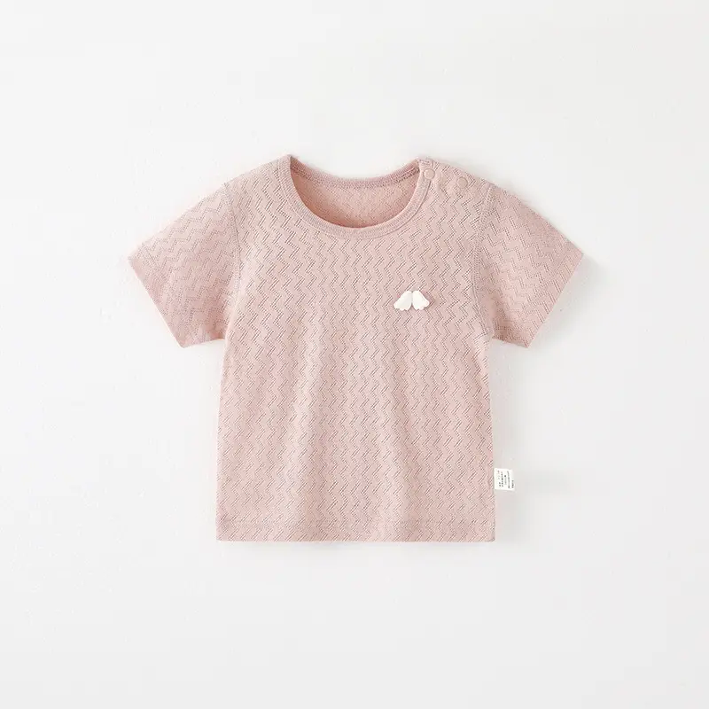Baby Embroidered T-Shirt Cotton Summer Top for Boys Girls