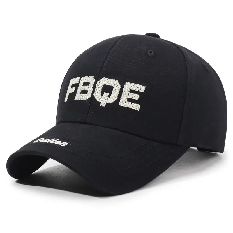 Men's Black Embroidered FBQE Cap - Image 3