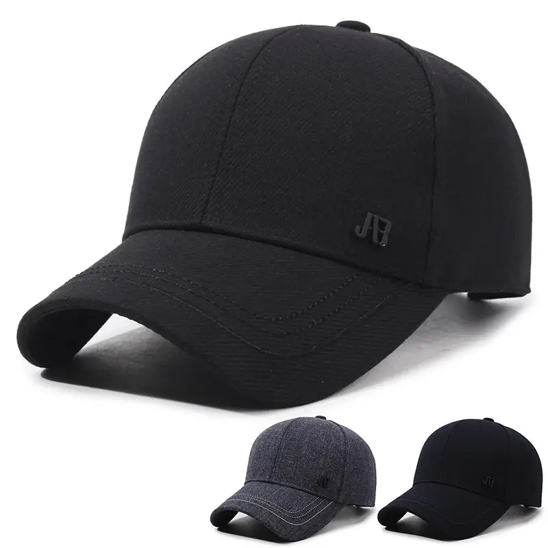 Men's Black Baseball Cap with Brand Logo - Image 4
