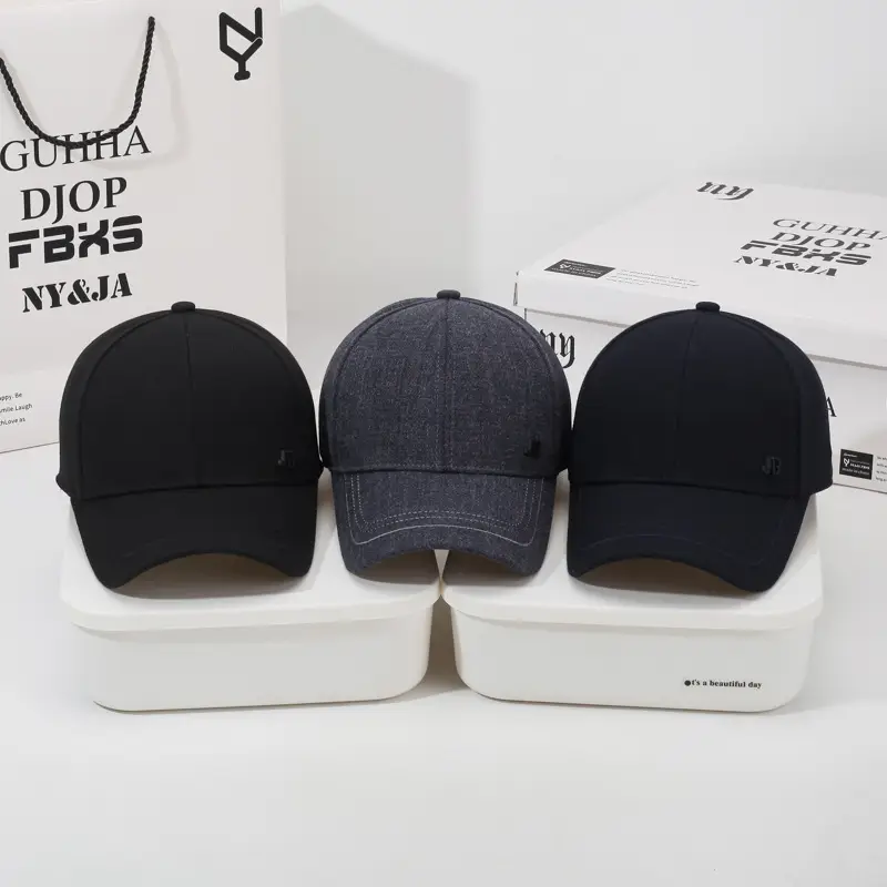 Men's Black Baseball Cap with Brand Logo - Image 7