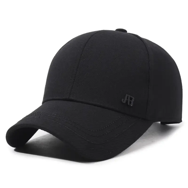 Men's Black Baseball Cap with Brand Logo - Image 8